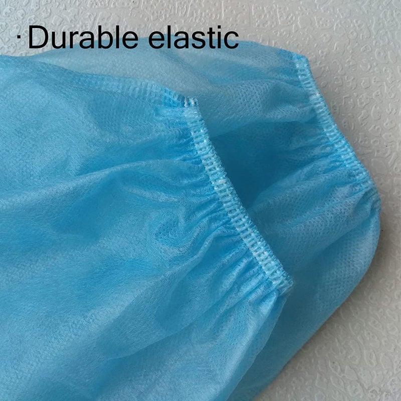 Greenour Pack of 200 Disposable Sleeve Covers for Arms Breathable and Durable Nonwoven Oversleeves Latex-free with Elastic Ends Blue 16 Inches - Image 4